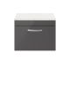 600mm Wall Hung Cabinet With Sparkling White Worktop - Nuie ATH077LSW Gloss Grey, Grey colour ,image 1