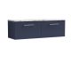 1200mm Wall Hung 2-Drawer Vanity & Laminate Worktop - Nuie ARN2922LCM2 Blue, Blue colour ,image 1