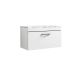 800 Wall Hung Single Drawer Unit & Laminate Worktop - Nuie ATH062LCM White, White colour ,image 1