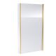 Square Fixed Bath Screen with Fixed Return - 6mm - Nuie NSBS78 Brass ,image 1