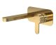 Wall Mounted 2 Tap Hole Basin Mixer With Plate - Nuie ARV828 Brushed Brass, Brass colour ,image 1