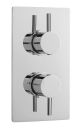 Twin Thermostatic Shower Valve - Nuie QUEV51 Chrome, Chrome colour ,image 1