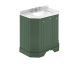 750mm 3-Door Angled Unit & Marble Top 3TH - Hudson Reed LOF814 Hunter Green, Green colour ,image 1