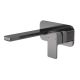 Wall Mounted 2 Tap Hole Basin Mixer With Plate - Nuie WIN728 Black, Black colour ,image 1