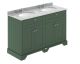 1200mm Cabinet & Double Marble Top (3TH) - Hudson Reed LOF868 Hunter Green, Green colour ,image 1
