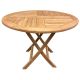 Leisure Bench Wooden Round Folding Table - Neutral