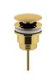 Universal Push Button Basin Waste Slotted & Un-Slotted - Hudson Reed EK810 Brushed Brass, Brass colour ,image 1