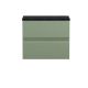 600mm Wall Hung 2 Drawer Unit & Laminate Top - Hudson Reed URB804LSB Green, Green colour ,image 1
