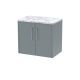 600 Wall Hung 2-Door Vanity & Laminate Worktop - Hudson Reed JNU2323LCM Grey, Grey colour ,image 1