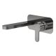 Wall Mounted 2 Tap Hole Basin Mixer With Plate - Nuie ARV728 Black, Black colour ,image 1