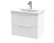 600mm Wall Hung 2 Drawer Vanity & Basin 1 - Hudson Reed DFF193A White, White colour ,image 1