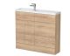 1000mm Combination Vanity & WC Compact - Hudson Reed CBI3042 Oak, Oak colour ,image 1