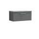 800mm Wall Hung Single Drawer Vanity & Laminate Top - Nuie ARN525LBG Grey, Grey colour ,image 1