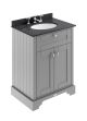 600mm Cabinet & Marble Top (3TH) - Hudson Reed LOF224 Storm Grey, Grey colour ,image 1