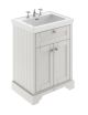 600mm 2-Door Vanity & Classic Basin 3TH - Hudson Reed LOF434 Timeless Sand, Cream colour ,image 1