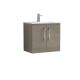 600mm Wall Hung 2 Door Vanity & Basin 2 - Nuie ARN2523B Oak, Oak colour ,image 1