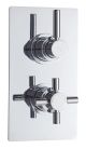 Twin Thermostatic Shower Valve With Diverter - Hudson Reed A3007 Chrome, Chrome colour ,image 1