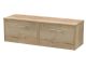 1200mm Wall Hung 2 Drawer Vanity & Worktop - Hudson Reed JNU1822W2 Oak, Oak colour ,image 1