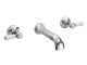 3 Tap Hole Wall Mounted Basin Mixer - Hudson Reed BC317HL Chrome, Chrome colour ,image 1