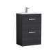 Athena Hacienda Black 600mm Floor Standing Vanity With Basin 2 ATH033B ,image 3