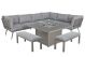 Mayfair Grey Square Firepit Dining Set, Grey colour ,image 1