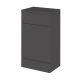 500mm WC Unit & Co-ordinating Top - Hudson Reed CBI905A Gloss Grey, Grey colour ,image 1
