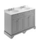 1200mm Cabinet & Double Marble Top (3TH) - Hudson Reed LOF268 Storm Grey, Grey colour ,image 1