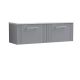 1200 Wall Hung 2-Drawer Vanity & Laminate Worktop - Nuie DPF294LSW2 Grey, Grey colour ,image 1