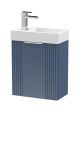 400mm Wall Hung Cabinet & Basin - Nuie FLT390 Blue, Blue colour ,image 1