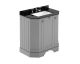 750mm 3-Door Angled Unit & Marble Top 3TH - Hudson Reed LOF215 Storm Grey, Grey colour ,image 1