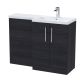 1100mm Right Hand Combination - Nuie ARN611R Black, Black colour ,image 1