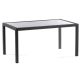 Oasis 1500 x 900 Rattan Garden Glass Top Table - Grey