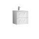 500mm Wall Hung 2 Drawer Vanity & Basin 4 - Nuie DPF192G White, White colour ,image 1