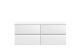 1200 Wall Hung 4 Drawer Unit & Worktop - Hudson Reed URB104W2 White, White colour ,image 1