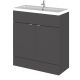 800mm Vanity Unit & Basin - Hudson Reed CBI928 Gloss Grey, Grey colour ,image 1