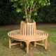 Small Grade A Teak Full Tree Wooden Garden Bench - Neutral