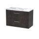 800 Wall Hung 2-Drawer Vanity & Laminate Worktop - Hudson Reed JNU2626LCM Brown, Brown colour ,image 1