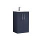500mm Floor Standing 2 Door Vanity & Basin 2 - Nuie ARN2901B Blue, Blue colour ,image 1