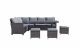 Charlotte Hdpe Wood Effect Corner Dining, Grey colour ,image 1