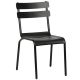 Anzio 855 x 590 Metal Side Chair - Black