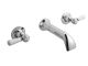 3 Tap Hole Wall Mounted Basin Mixer - Hudson Reed BC317DL Chrome, Chrome colour ,image 1