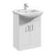 550mm Floor Standing Cabinet & Square Basin - Nuie VTM550 Gloss White, White colour ,image 1