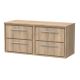 1200mm Wall Hung 4-Drawer Vanity with Worktop - Hudson Reed LIL3024W2 Oak, Oak colour ,image 1