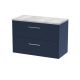 800mm Wall Hung 2-Drawer Vanity & Laminate Worktop - Hudson Reed JNU2926LBG Blue, Blue colour ,image 1