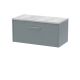 800mm Wall Hung Single Drawer Vanity & Laminate Top - Hudson Reed JNU2325LBG Grey, Grey colour ,image 1