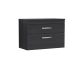 800mm Wall Hung Vanity With Worktop - Nuie ATH068W Charcoal Black, Hacienda Black colour ,image 1