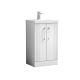 500mm Floor Standing 2 Door Vanity & Basin 3 - Nuie DPF123D White, White colour ,image 1