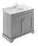 1000mm Cabinet & Marble Top (1TH) - Hudson Reed LOF278 Storm Grey, Grey colour ,image 1
