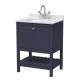 600mm Floor Standing Vanity & Marble Top 1TH - Hudson Reed BEX325WS1 Blue, Blue colour ,image 1