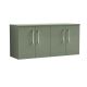 1200mm Wall Hung 4 Door Vanity & Worktop - Nuie ARN823W2 Green, Green colour ,image 1